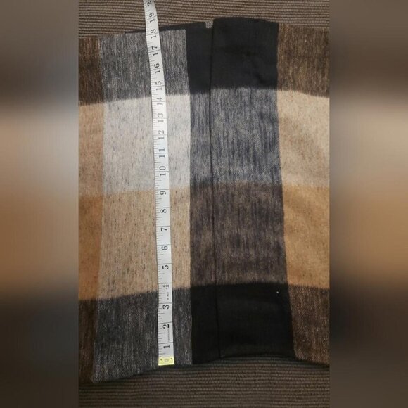 Dark Academia Wool Skirt Faux Wrap Plaid Cozy Library Core - Picture 10 of 10